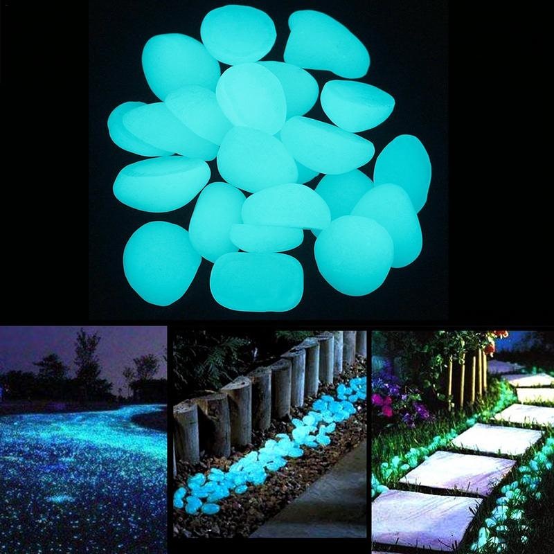 Decorations Gardens Lawns Used for Home Outdoor Walkways Yards Mixed Color Packaging Fish Tanks Color Mixing XESAGSNV 150 Luminous Stones Glow in The Dark Garden Terraces
